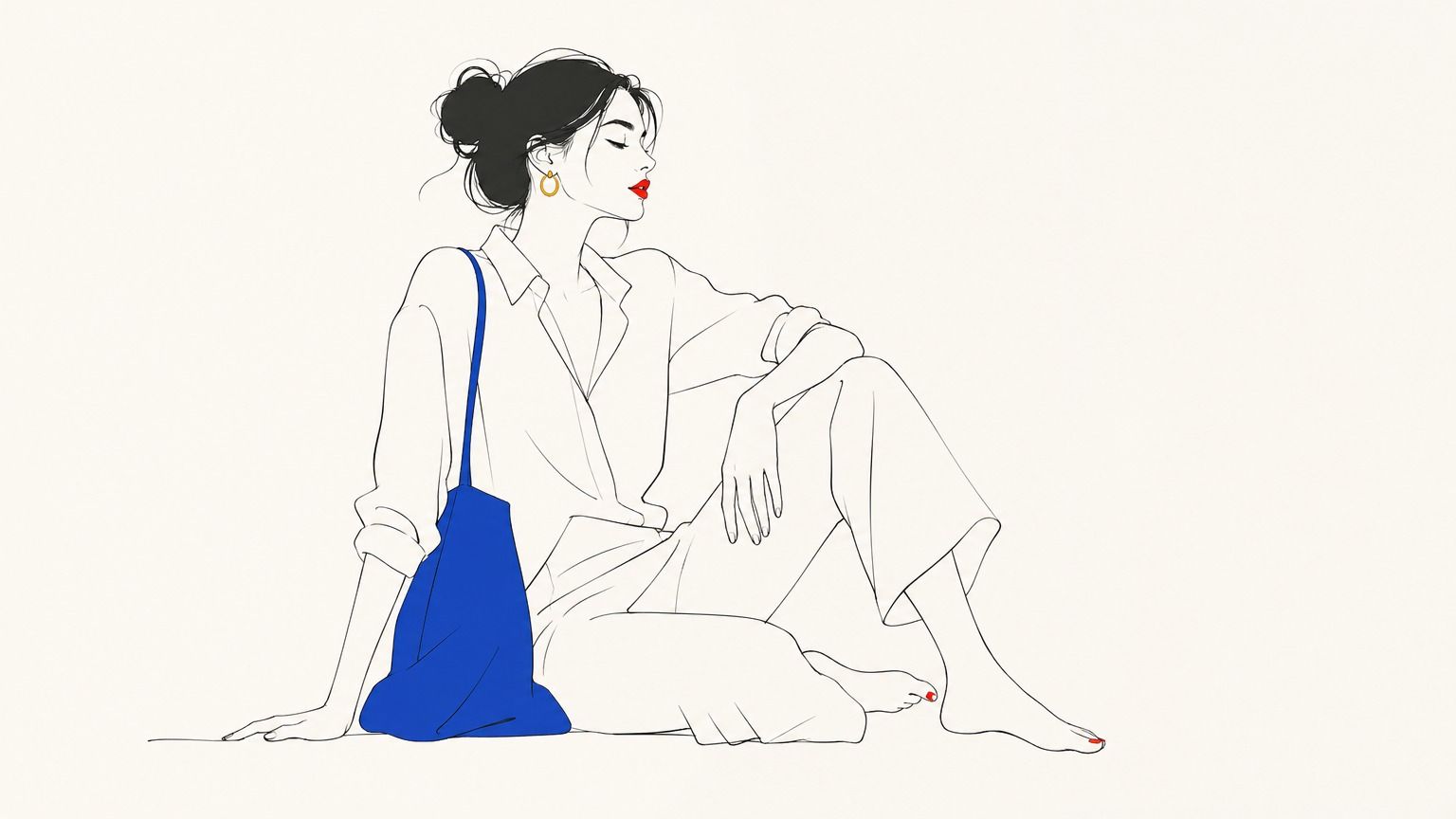 Minimal line art with vibrant accent result 2